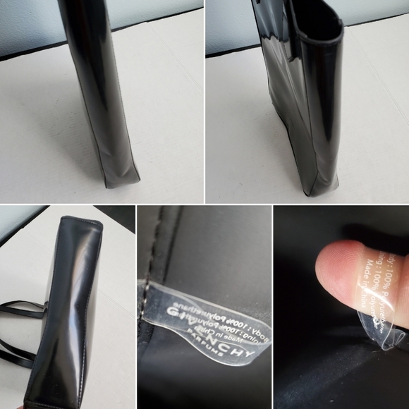 Givenchy Parfums Tote Bag Black Faux Leather Shoppers Very Good Pre Owned - Picture 11 of 12